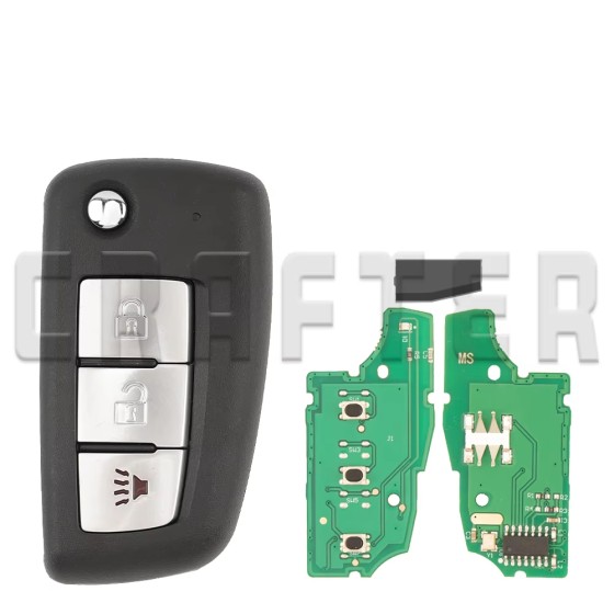 2002-2017 Nissan Infiniti / 3-Button/4-Button Remote Flip Key / KBRASTU15 (AFTERMARKET)